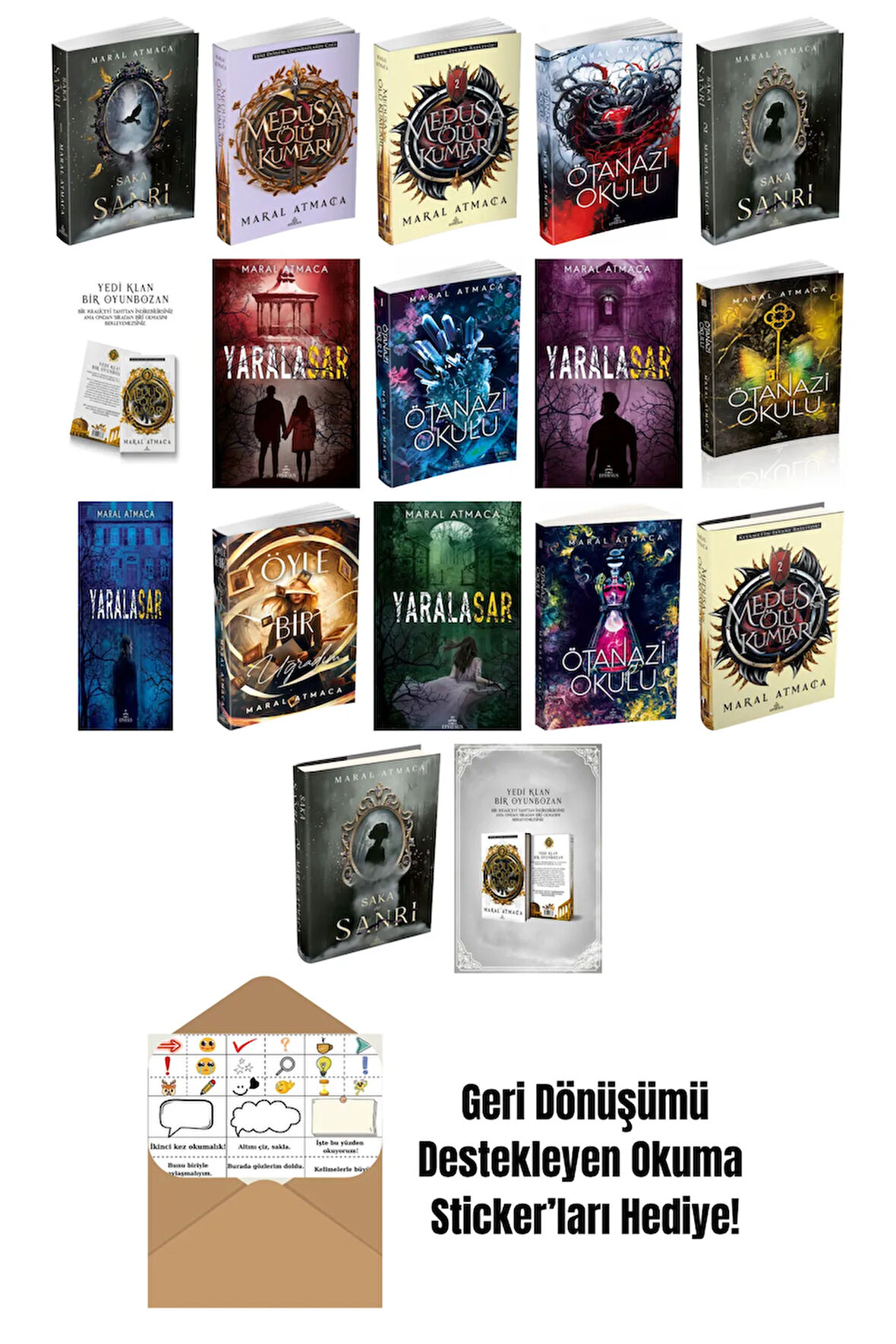 Maral Atmaca 17 Kitap Seti + Okuma Sticker'ları