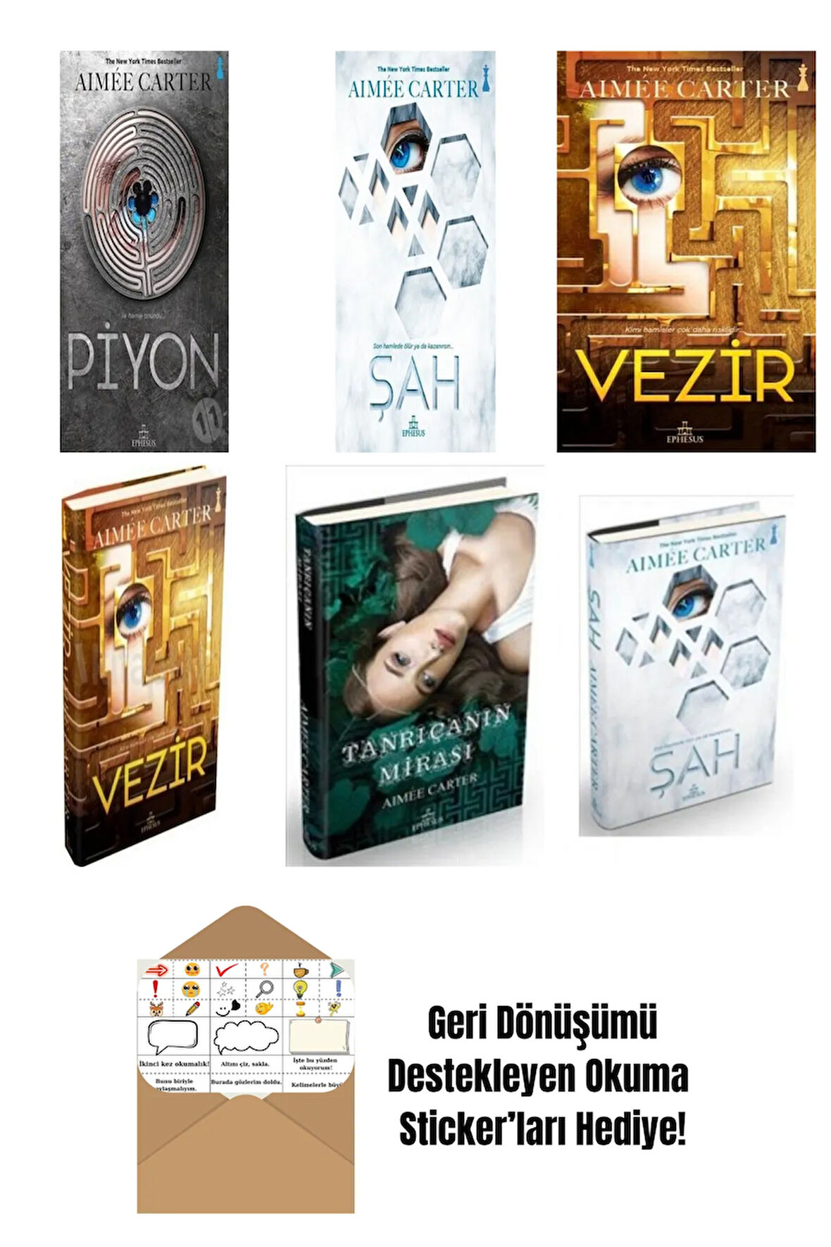 Aimée Carter 6 Kitap Seti + Okuma Sticker'ları