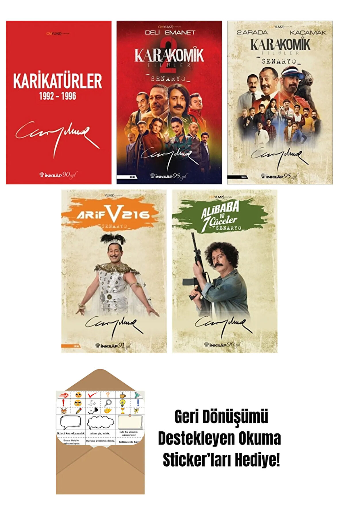 Cem Yılmaz Budan 5 Kitap Seti + Okuma Sticker'ları