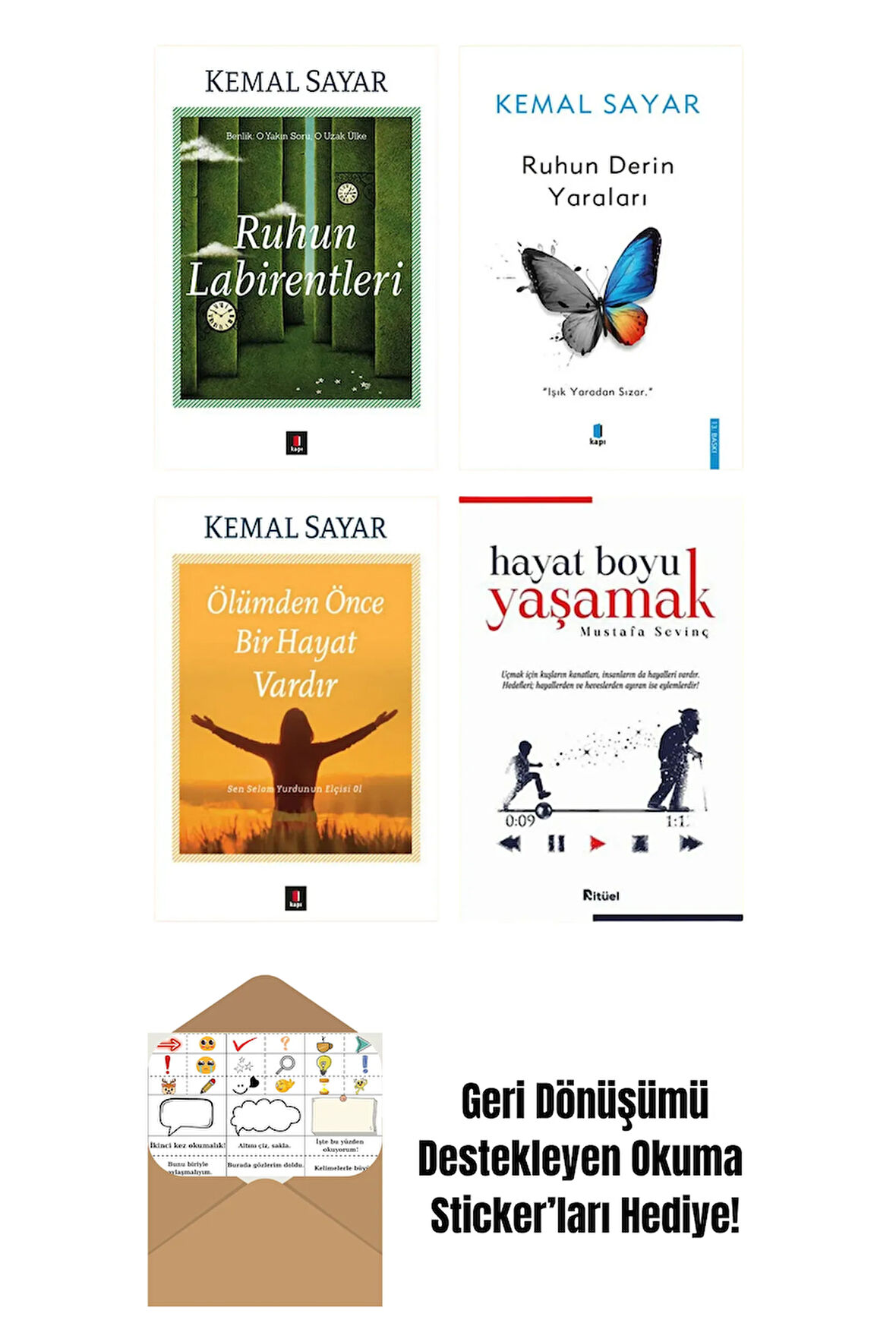 Ruhun Labirentleri - Ruhun Derin Yaraları 4 Kitap Set + Okuma Sticker'ları