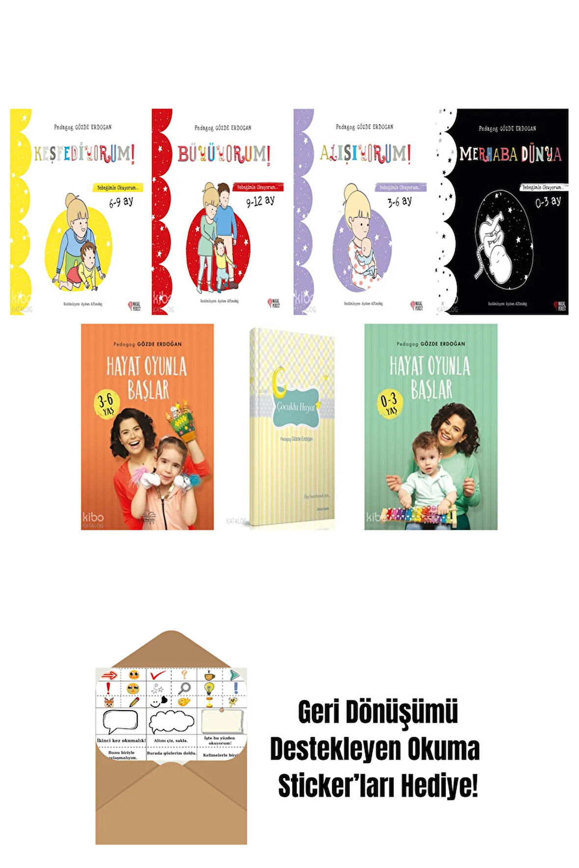 Gözde Erdoğan 7 Kitap Seti + Okuma Sticker'ları