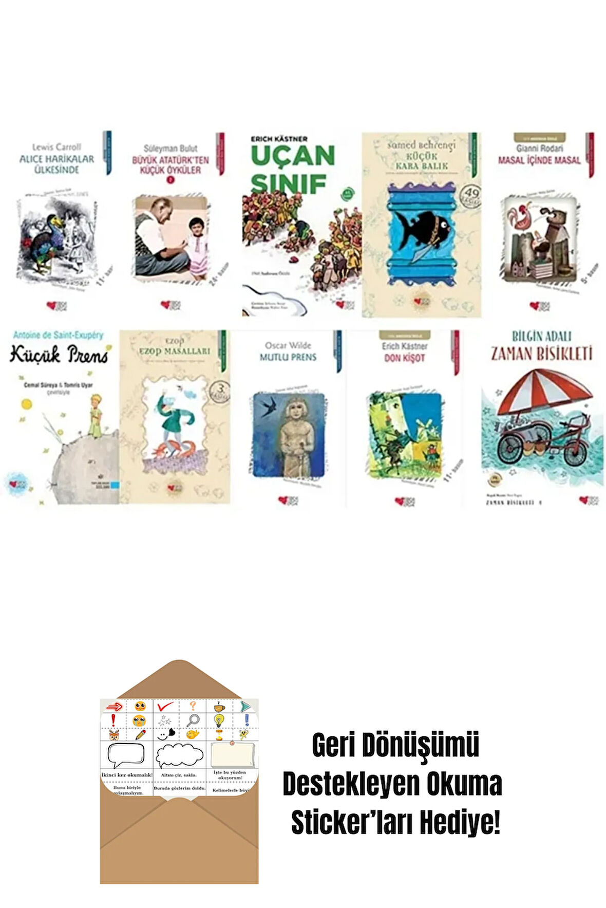 Can Çocuk Klasikleri Seti 10 Kitap + Okuma Sticker'ları