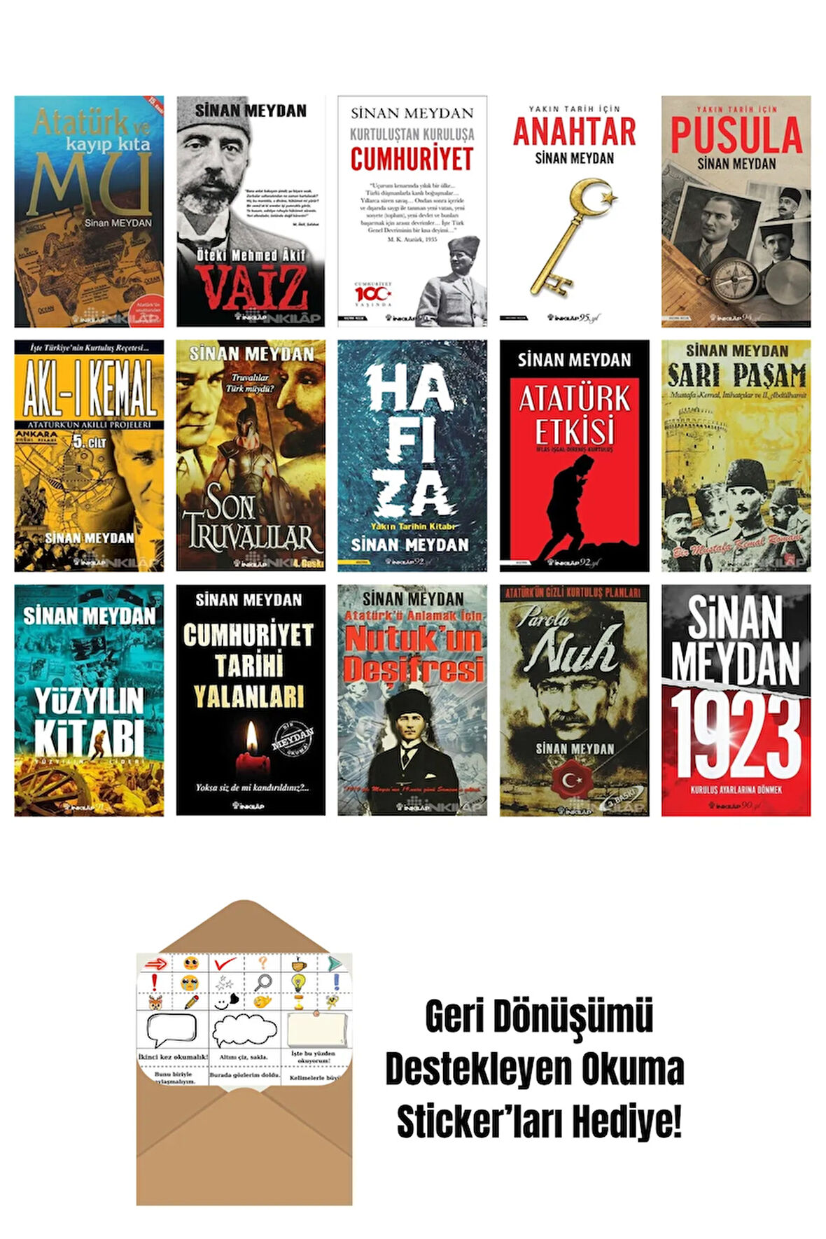 Sinan Meydan 15 Kitap Seti + Okuma Sticker'ları