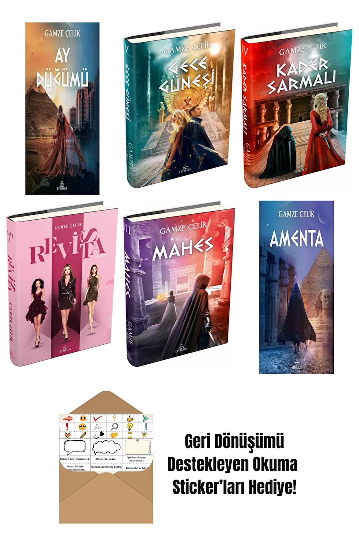 Gamze Çelik 6 Kitap Seti + Okuma Sticker'ları