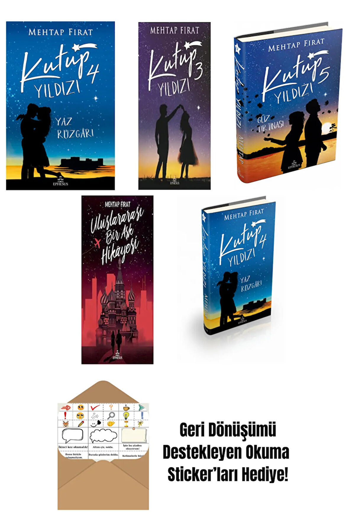Mehtap Fırat 5 Kitap Seti + Okuma Sticker'ları