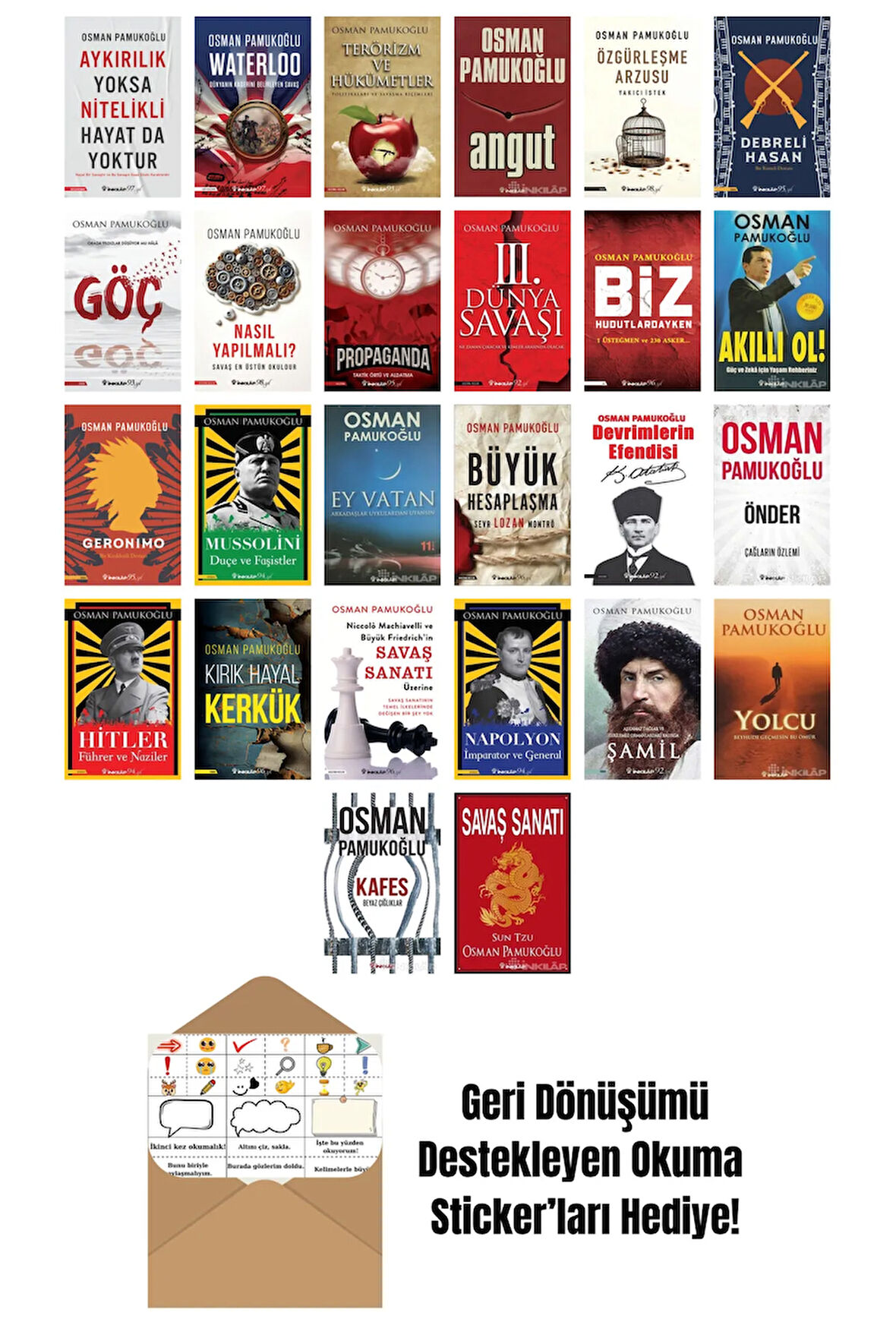 Osman Pamukoğlu 26 Kitap Seti + Okuma Sticker'ları