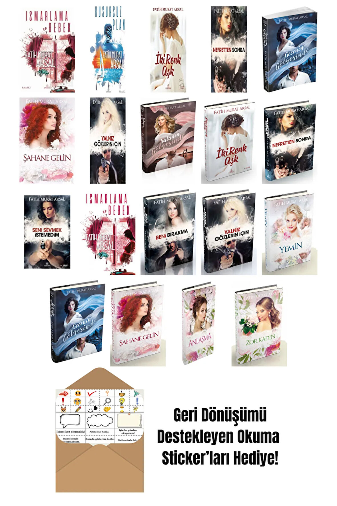 Fatih Murat Arsal 19 Kitap Seti + Okuma Sticker'ları