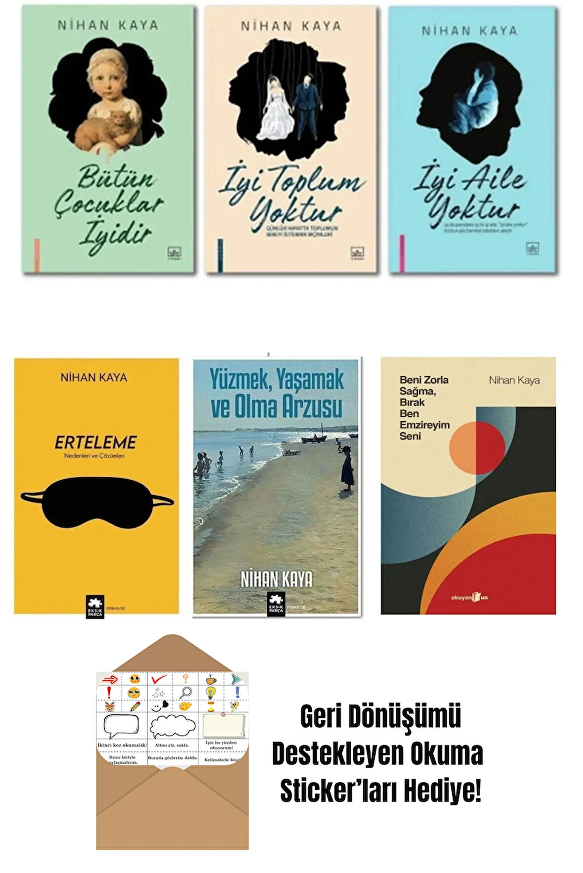 6 Kitap Nihan Kaya + Okuma Sticker'ları