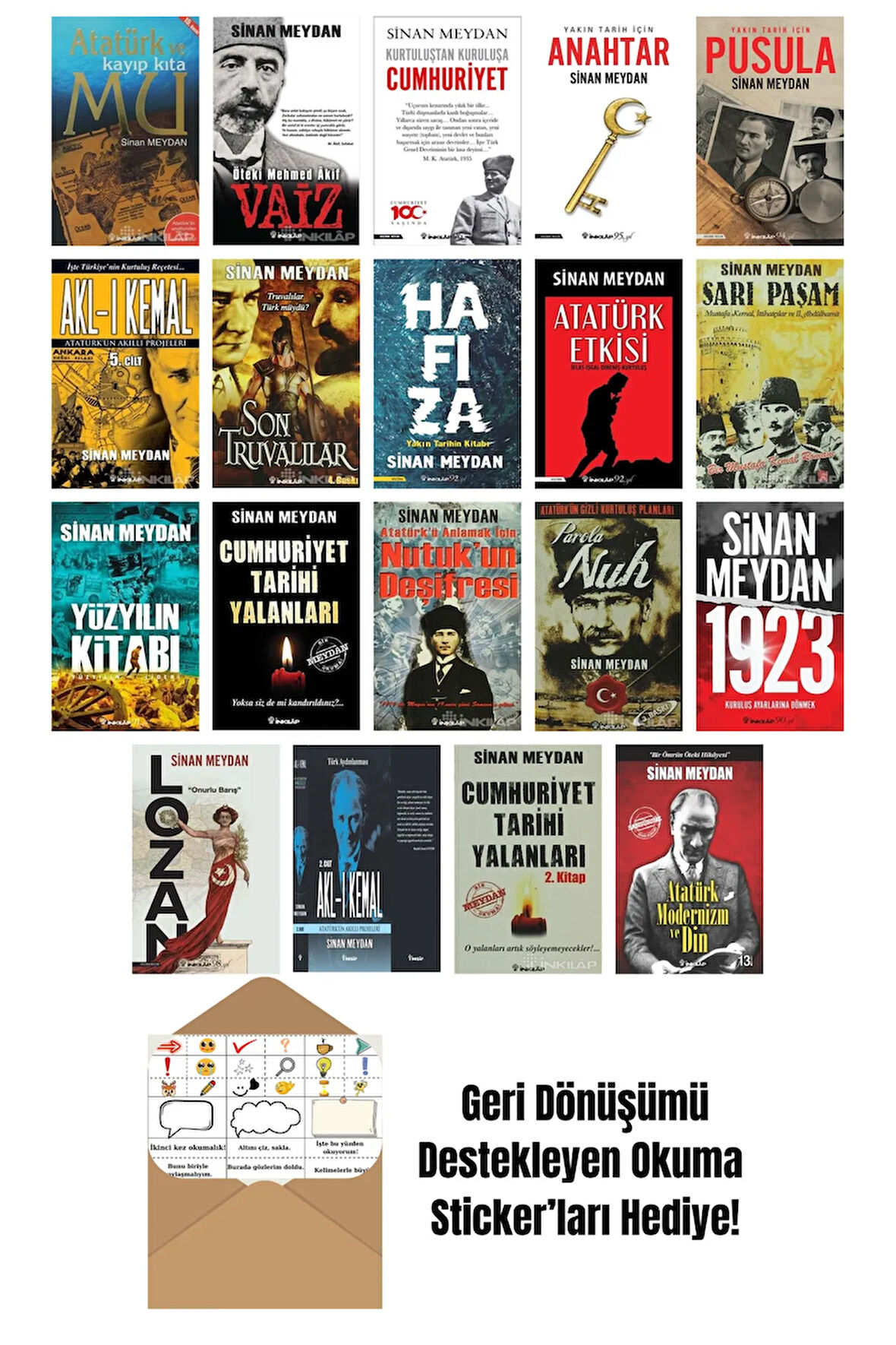 Sinan Meydan 19 Kitap Seti + Okuma Sticker'ları
