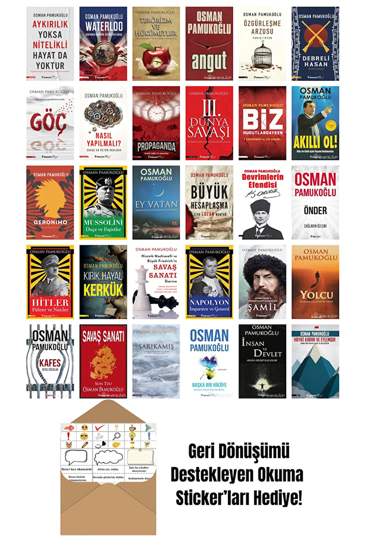 Osman Pamukoğlu 30 Kitap Seti + Okuma Sticker'ları