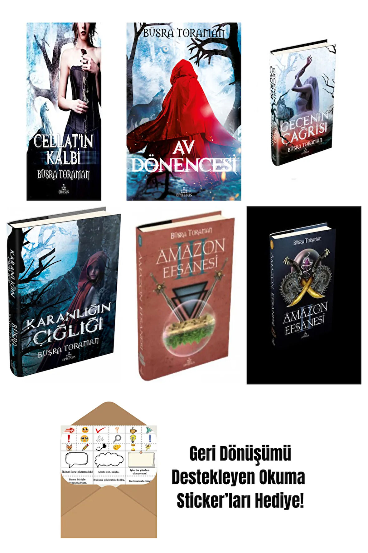 Büşra Toraman 6 Kitap Seti + Okuma Sticker'ları
