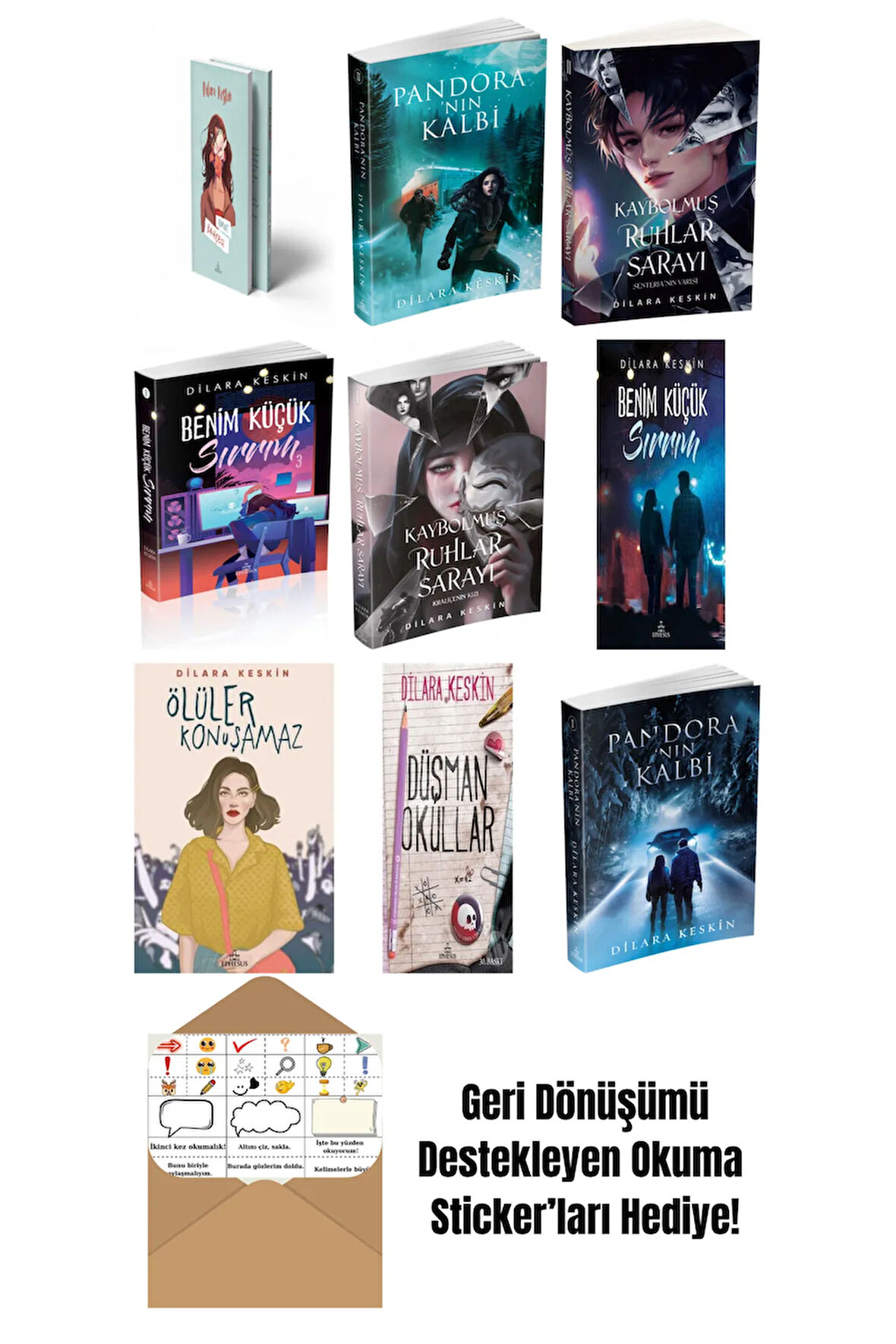 Dilara Keskin 9 Kitap Seti + Okuma Sticker'ları