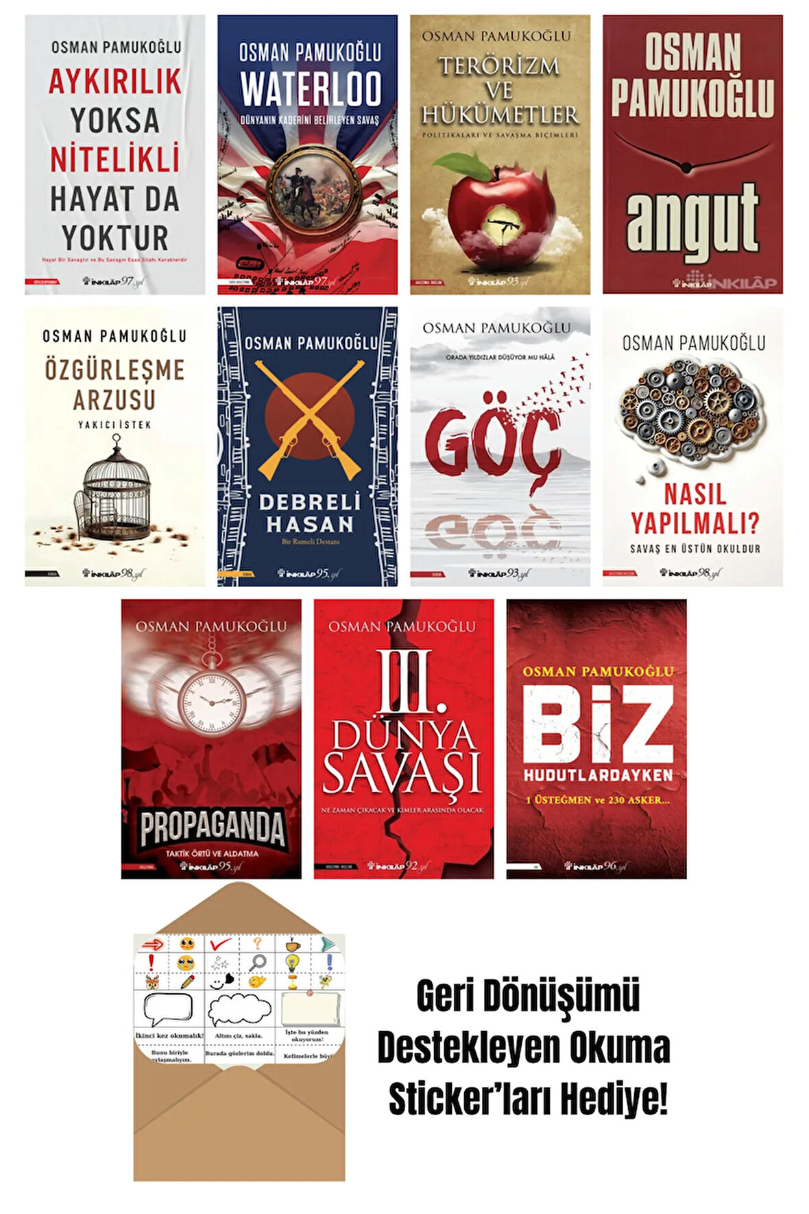 Osman Pamukoğlu 11 Kitap Seti + Okuma Sticker'ları