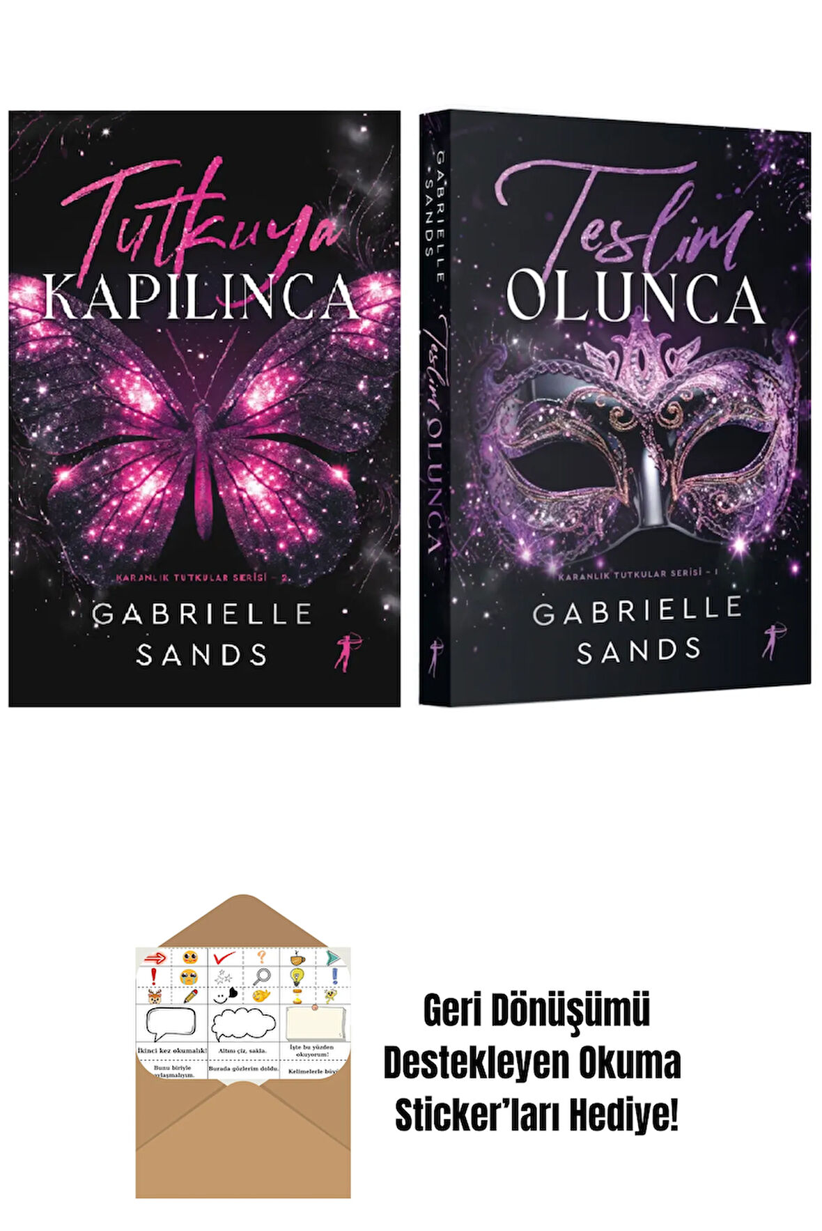 Tutkuya Kapılınca + Teslim Olunca 2 Kitap Set + Okuma Sticker'ları