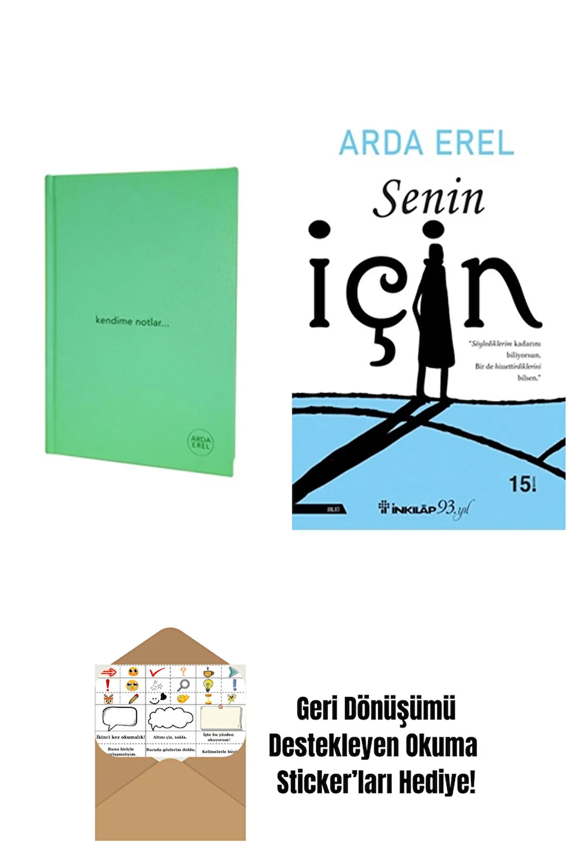 Arda Erel 2 Kitap Seti + Okuma Sticker'ları