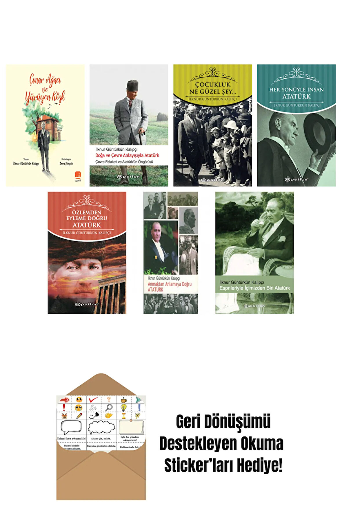 İlknur Güntürkün Kalıpçı 7 Kitap Seti + Okuma Sticker'ları