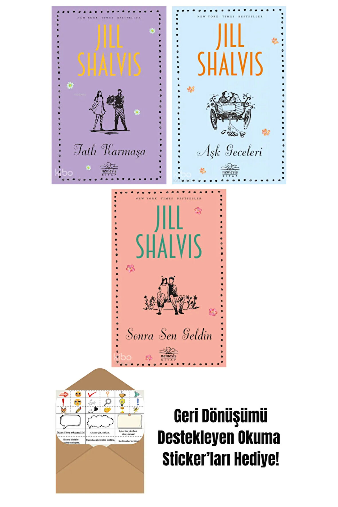 Jill Shalvis 3 Kitap Seti + Okuma Sticker'ları