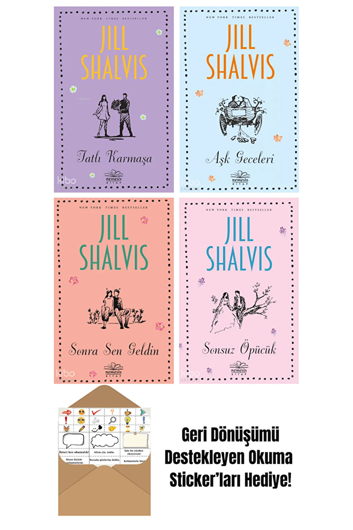 Jill Shalvis 4 Kitap Seti + Okuma Sticker'ları
