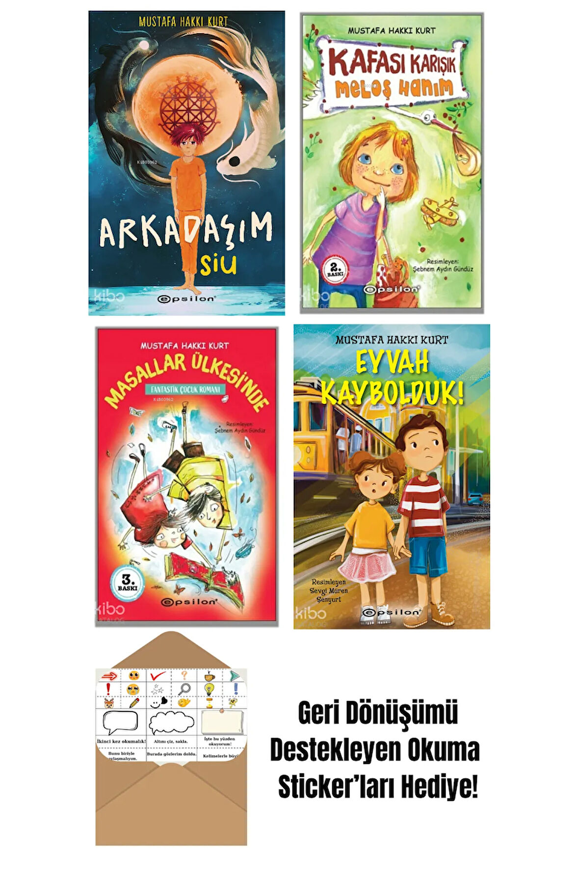 Mustafa Hakkı Kurt 4 Kitap Seti + Okuma Sticker'ları