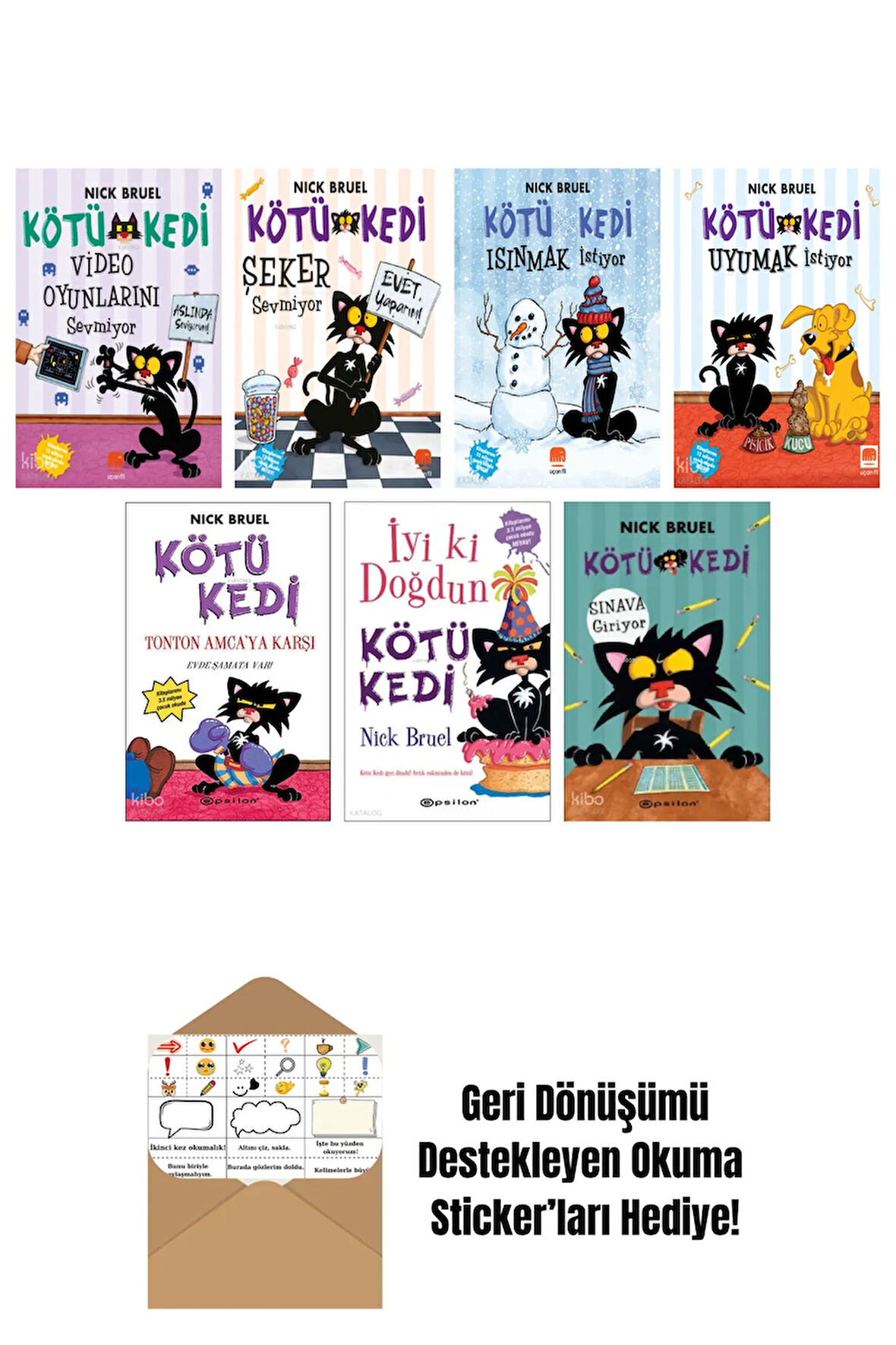 Nick Bruel 7 Kitap Seti + Okuma Sticker'ları
