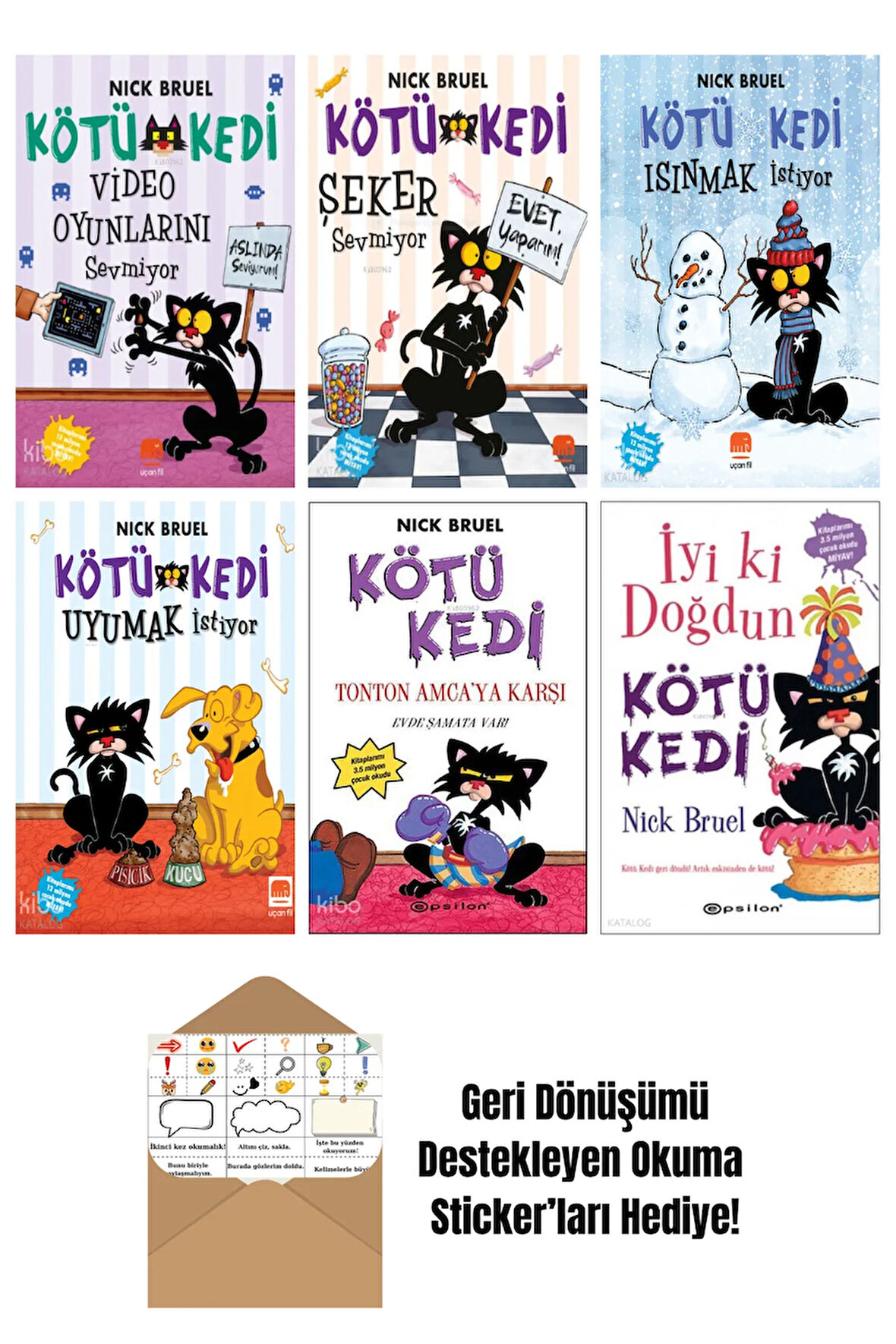 Nick Bruel 6 Kitap Seti + Okuma Sticker'ları