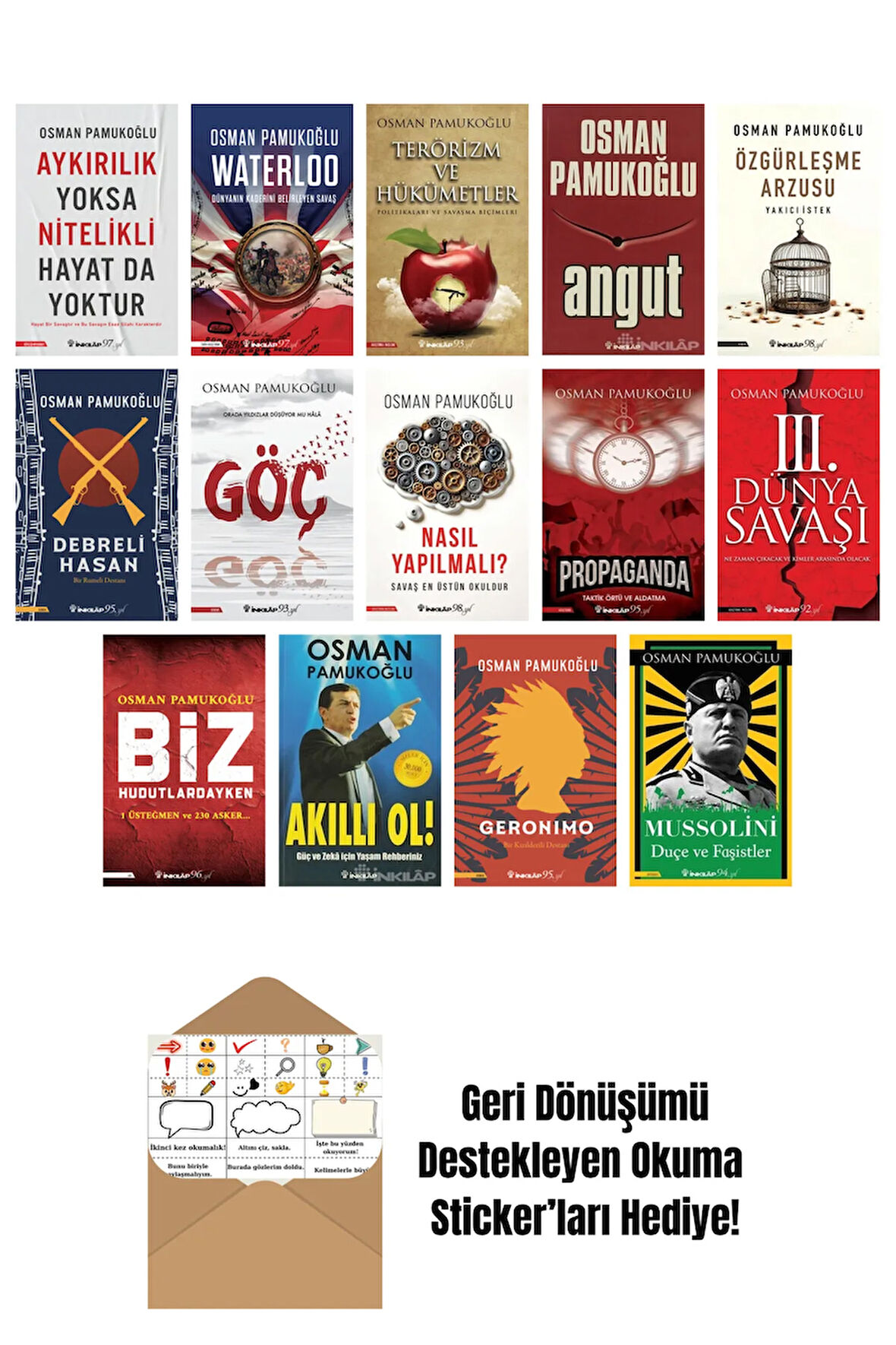 Osman Pamukoğlu 14 Kitap Seti + Okuma Sticker'ları