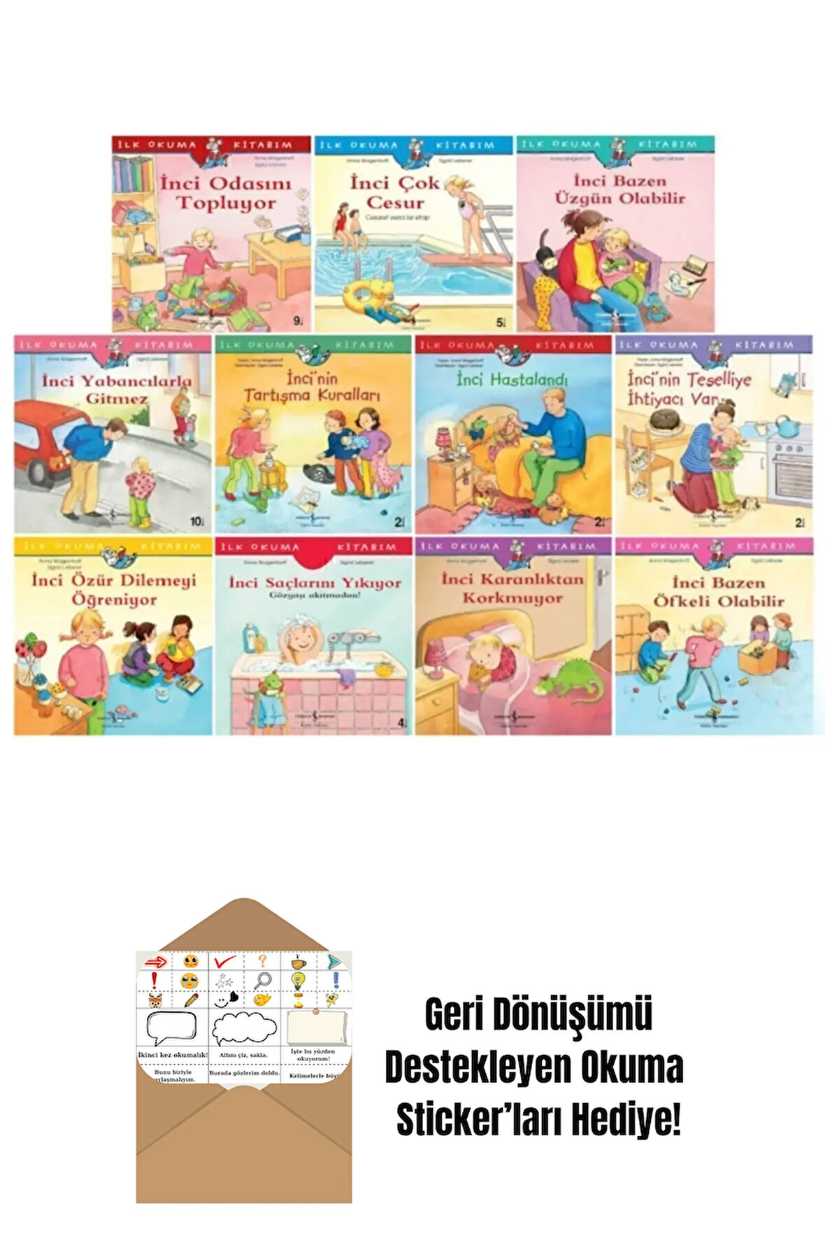 İnci Ilk Okuma Kitaplarım 11 Kitap + Okuma Sticker'ları