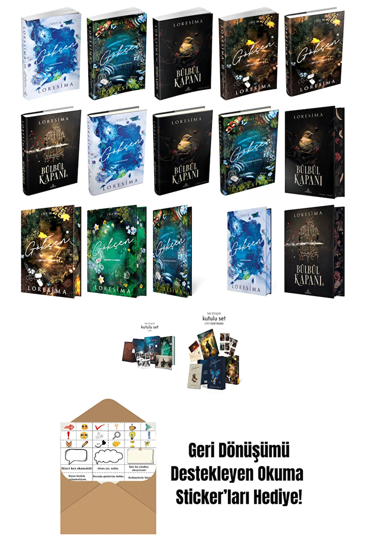 Loresima 17 Kitap Seti + Okuma Sticker'ları
