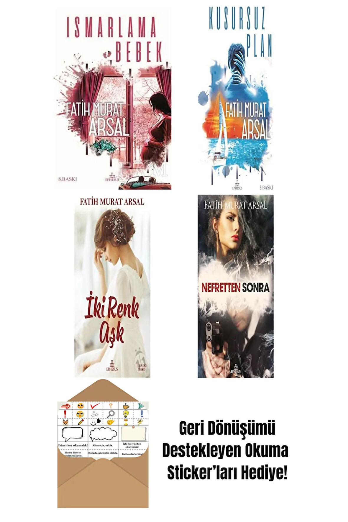 Fatih Murat Arsal 4 Kitap Seti + Okuma Sticker'ları