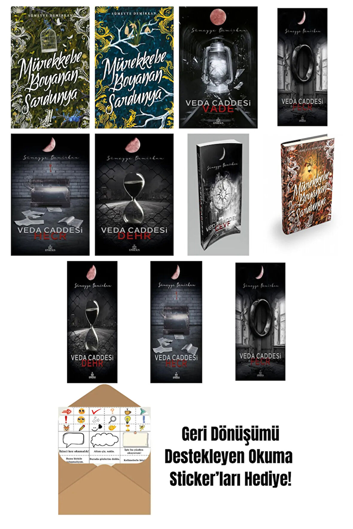 Sümeyye Demirkan 11 Kitap Seti + Okuma Sticker'ları
