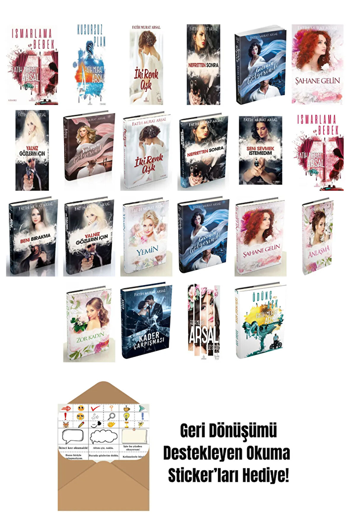 Fatih Murat Arsal 22 Kitap Seti + Okuma Sticker'ları