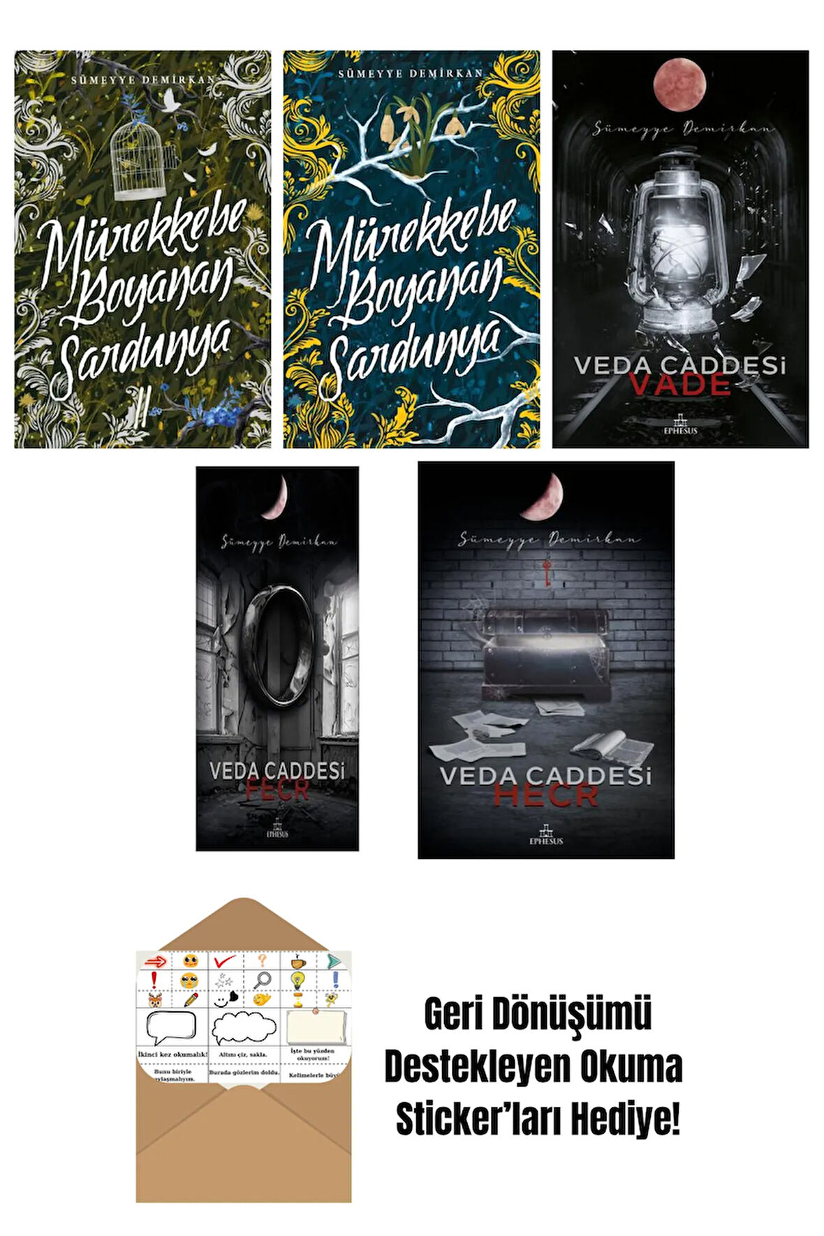Sümeyye Demirkan 5 Kitap Seti + Okuma Sticker'ları