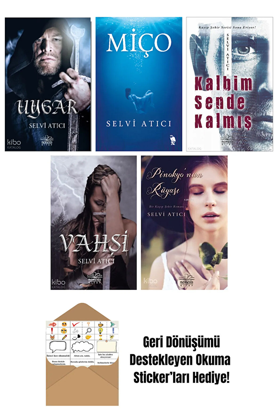 Selvi Atıcı 5 Kitap Seti + Okuma Sticker'ları