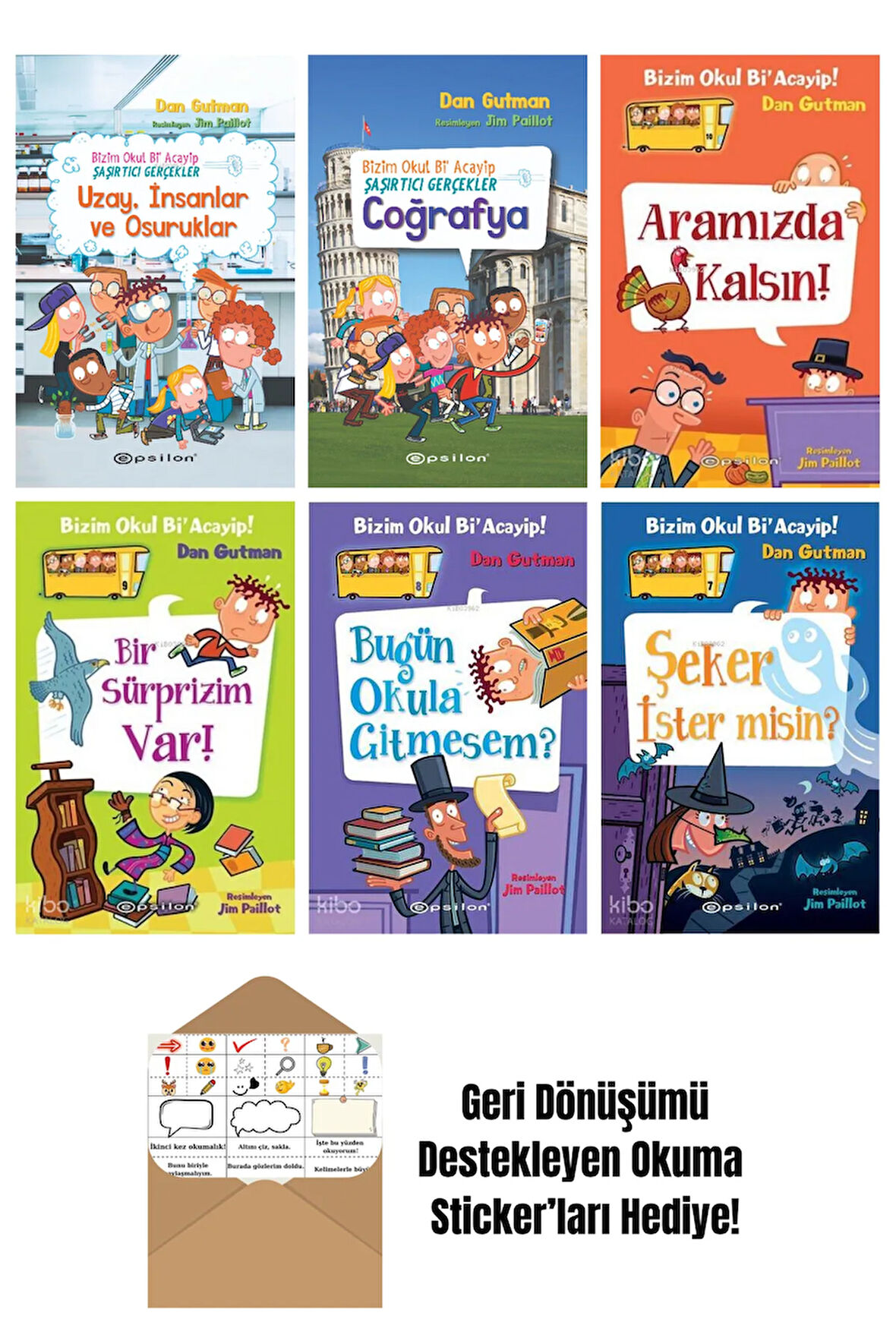 Dan Gutman 6 Kitap Seti + Okuma Sticker'ları