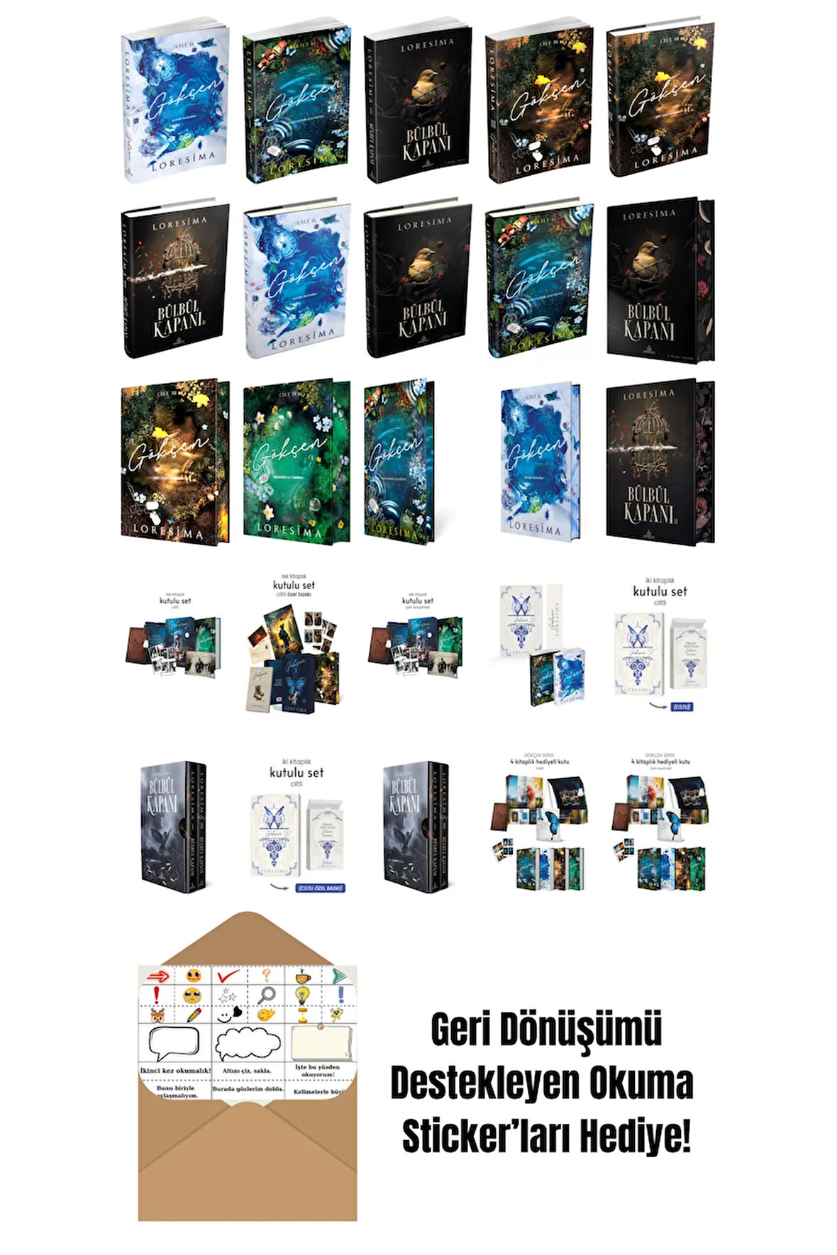 Loresima 25 Kitap Seti + Okuma Sticker'ları