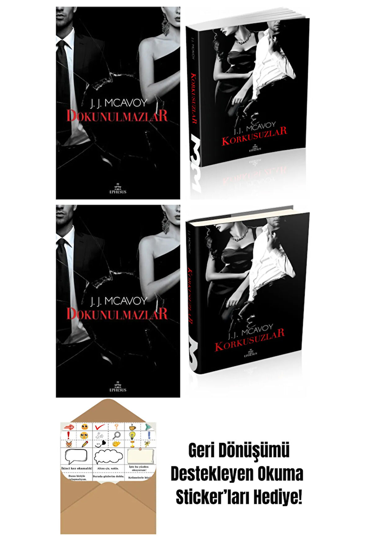 J.J. McAvoy 4 Kitap Seti + Okuma Sticker'ları