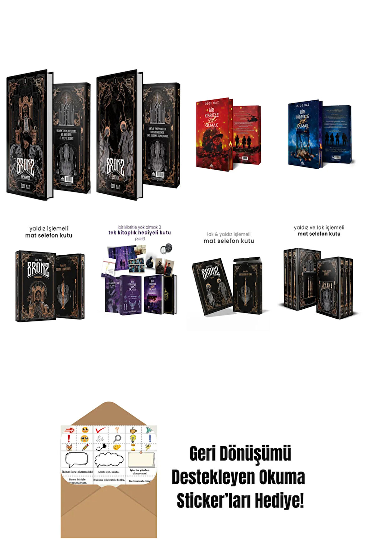 ÖZGE NAZ 8 Kitap Seti + Okuma Sticker'ları