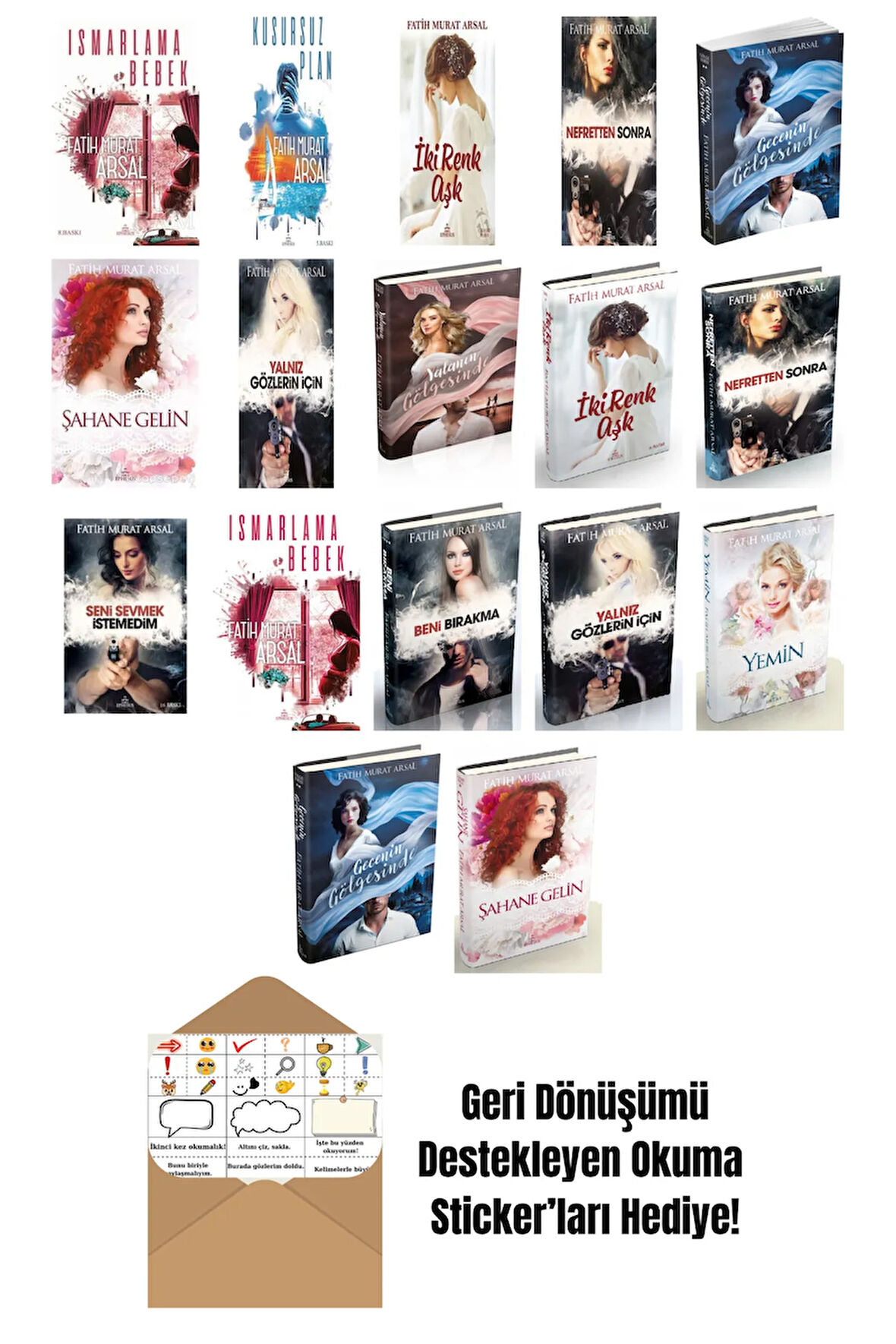 Fatih Murat Arsal 17 Kitap Seti + Okuma Sticker'ları