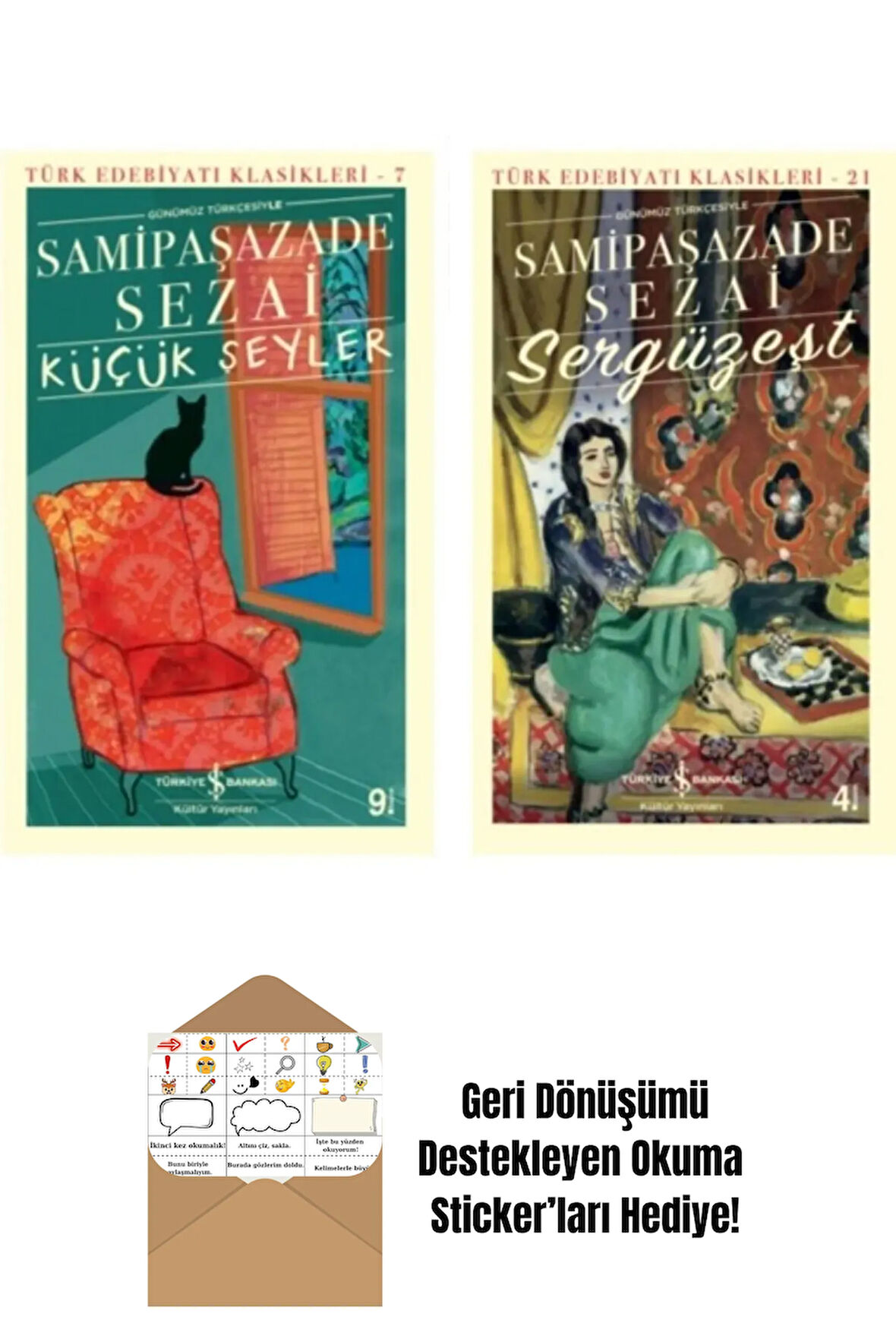 Samipaşazade Sezai 2 Kitap Set + Okuma Sticker'ları