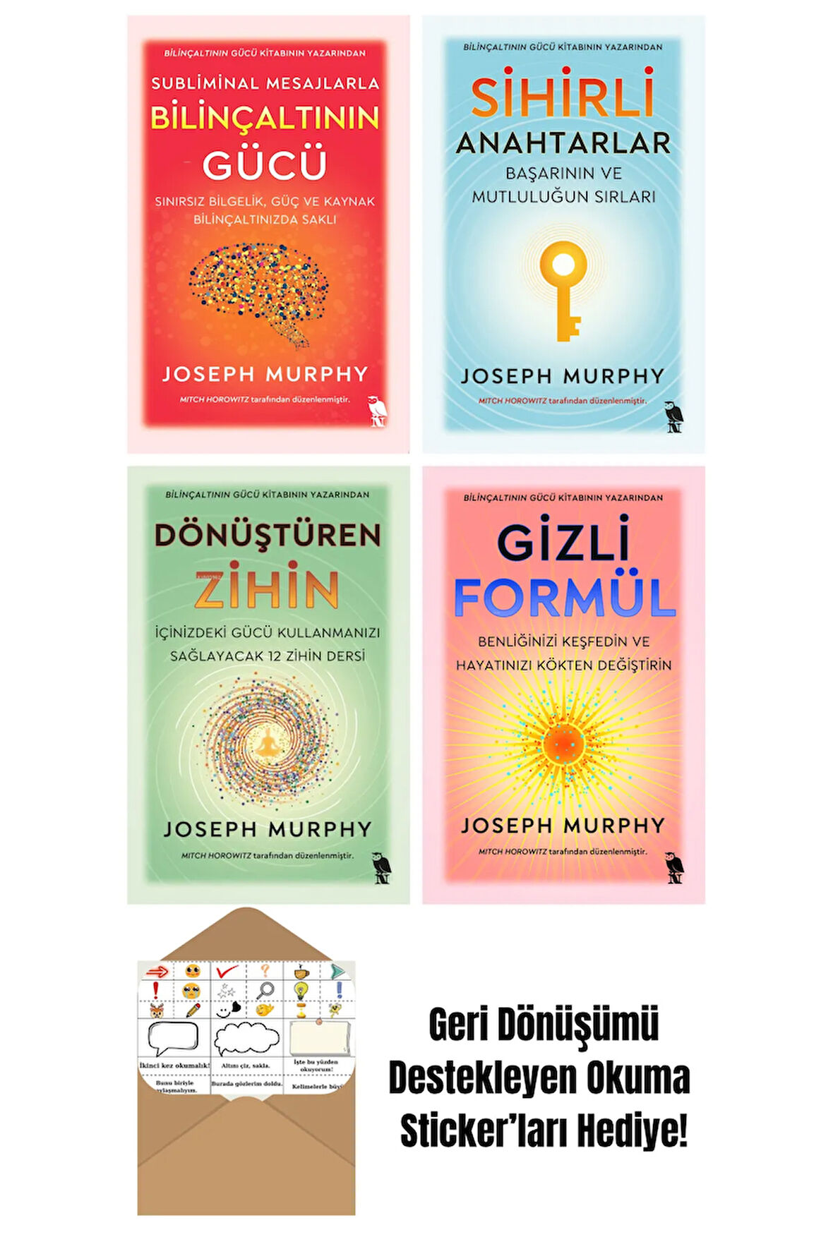 Joseph Murphy 4 Kitap Seti + Okuma Sticker'ları