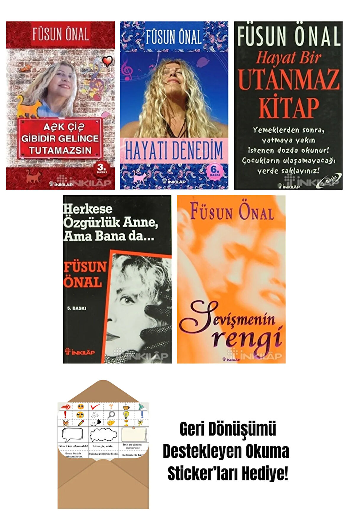 Füsun Önal 5 Kitap Seti + Okuma Sticker'ları