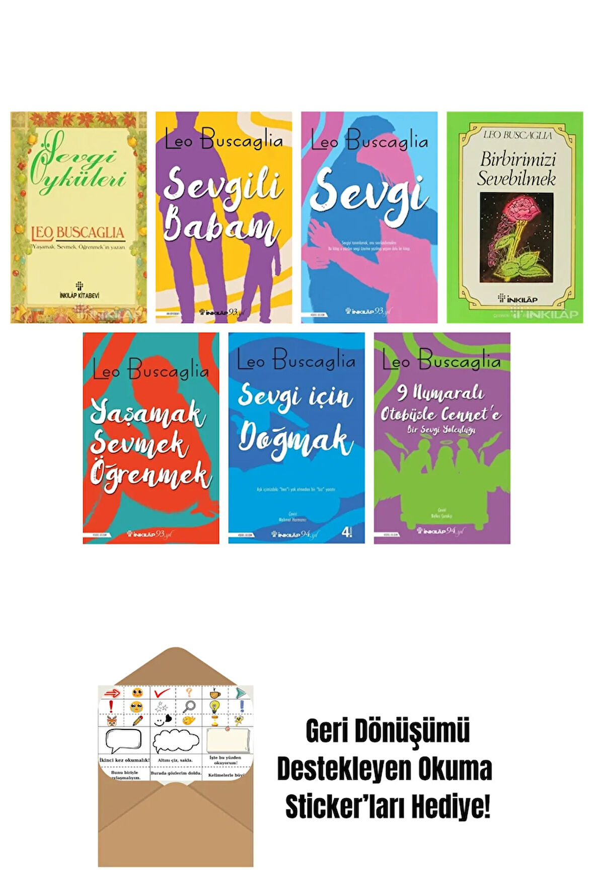 Leo Buscaglia 7 Kitap Seti + Okuma Sticker'ları