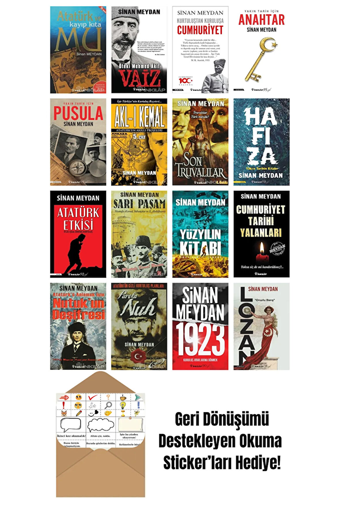 Sinan Meydan 16 Kitap Seti + Okuma Sticker'ları