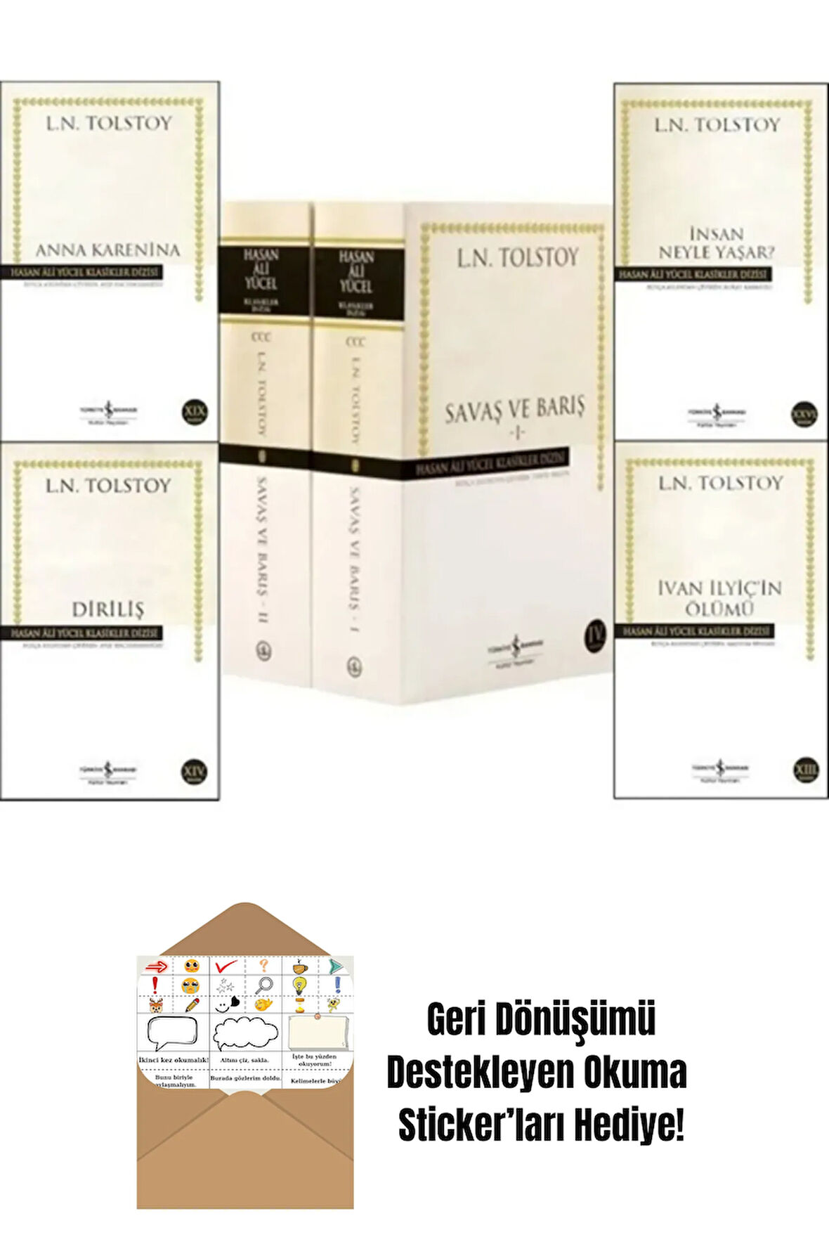 Tolstoy 5 Kitap Set + Okuma Sticker'ları