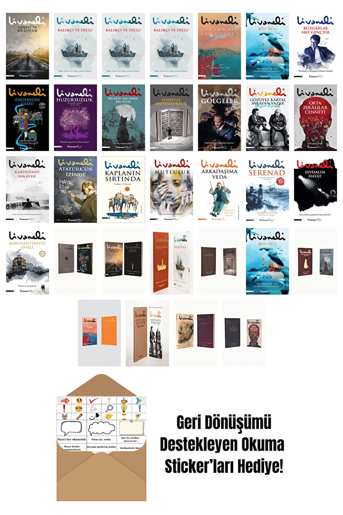 Zülfü Livaneli 32 Kitap Seti + Okuma Sticker'ları