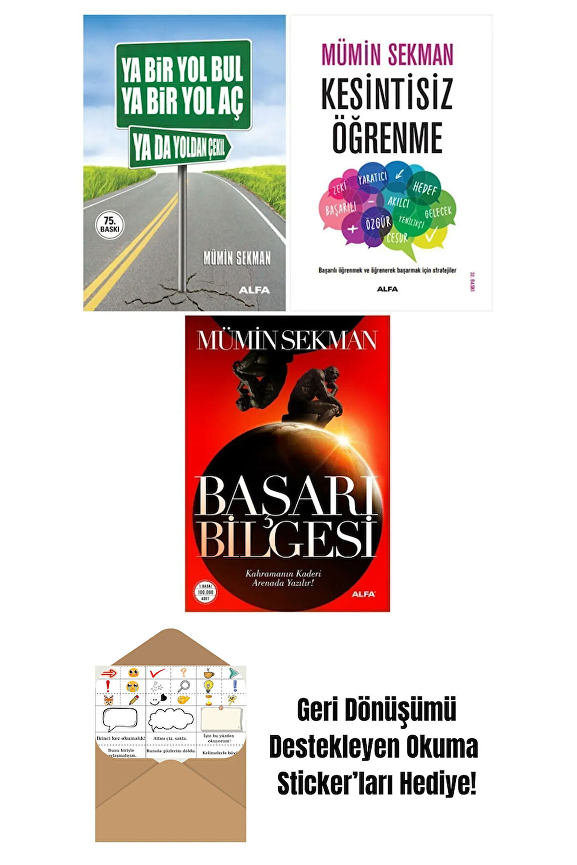 Mümin Sekman 3 Kitap Set / Ya Bir Yol Bul Ya Bir Yol Aç + Okuma Sticker'ları