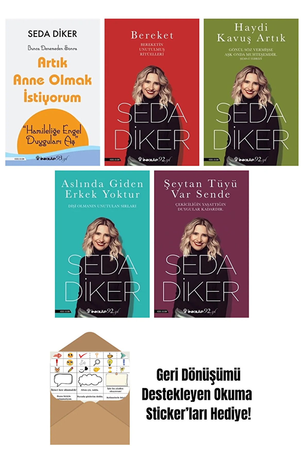 Seda Diker 5 Kitap Seti + Okuma Sticker'ları