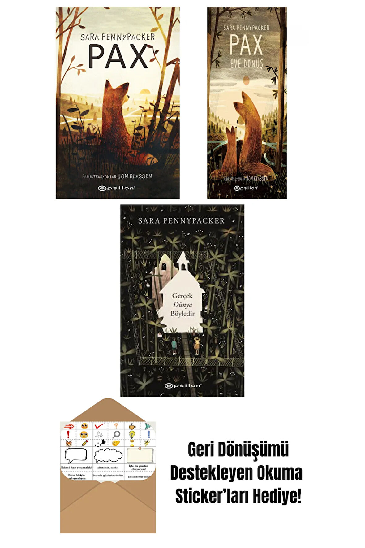 Sara Pennypacker 3 Kitap Seti + Okuma Sticker'ları