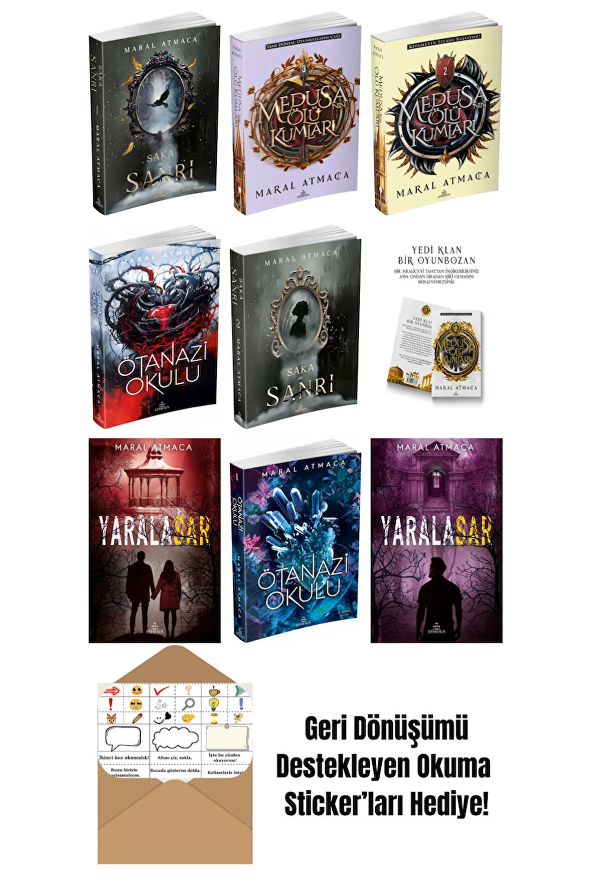Maral Atmaca 9 Kitap Seti + Okuma Sticker'ları