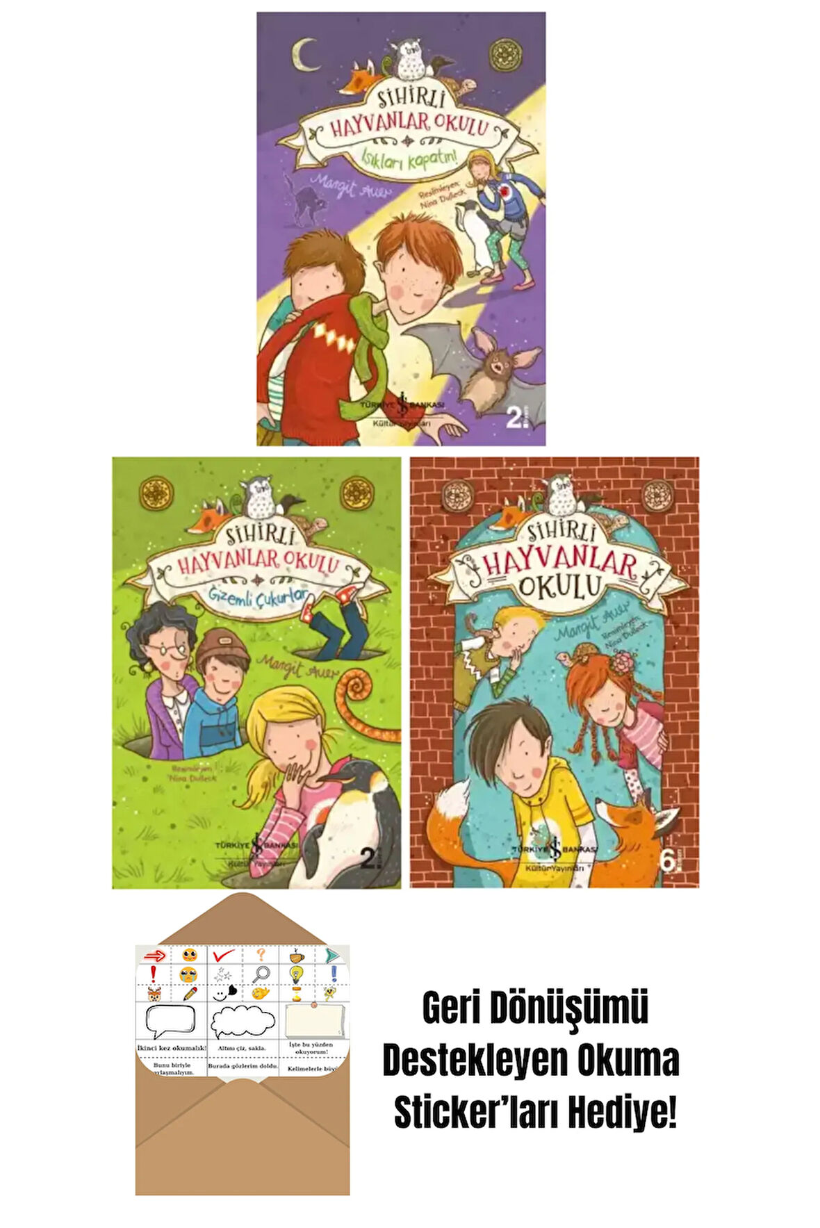 Sihirli Hayvanlar Okulu 3 Kitap Set + Okuma Sticker'ları